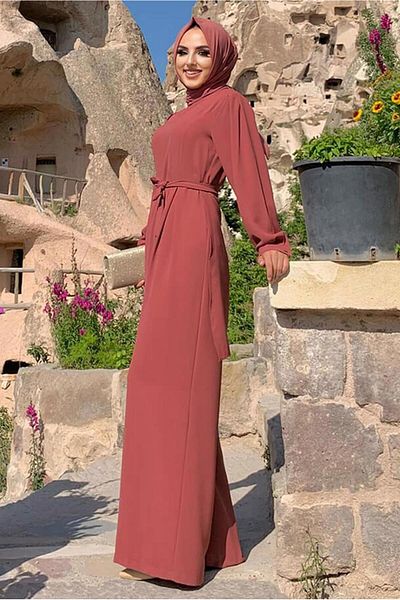 TRENDTESETTÜR Γυναικεία ροζ (GÜLKURUSU) φόρμα με φαρδύ πόδι T 1473