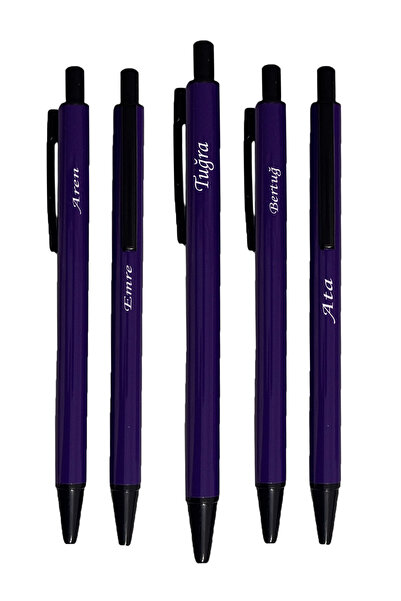 tusah Metal Tükenmez Kalem 5 Li Set Isme Özel