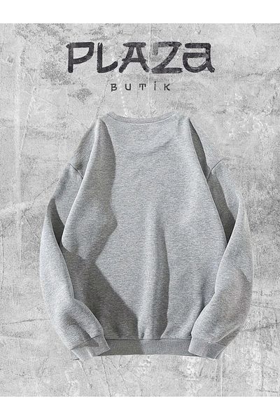 Plaza Butik Hanorac unisex cu decolteu în formă de A este lung supradimensionat