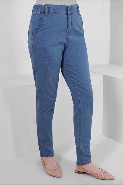 TRENDTESETTÜR Γυναικείο μπλε (A.ΜΠΛΕ) Παντελόνι Skinny Leg με ελαστική πλάτη T 8405