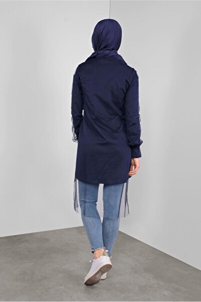 Alvina 41239 Model Tulle and Printed Double Tunic