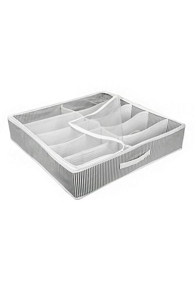 mudikonsept Shoe Storage Bag 10 Compartments Shoes under Shoe Bag - Black White (4 - Mde8919-2204