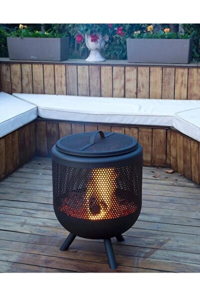 VAV Mühendislik Luks 1. Sınıf Özel Yanmaz Boya Bahçe Sobası Acık Hava Bahçe Şömine   Ateş Çukuru 40x55