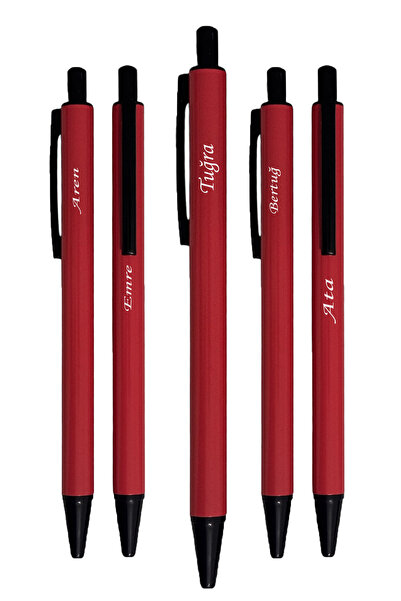 tusah Metal Tükenmez Kalem 5 Li Set Isme Özel