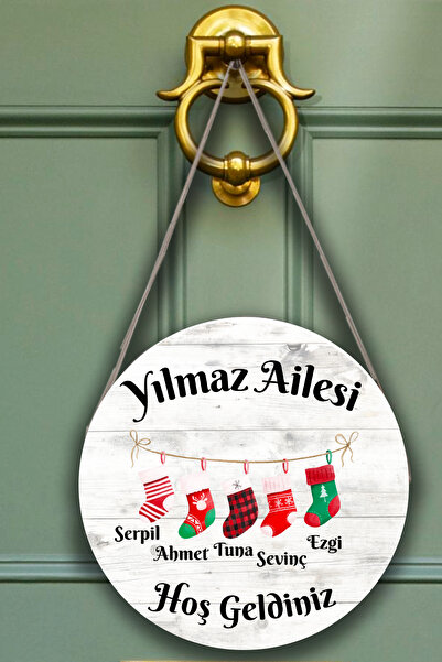 Nod Kişiye Özel Ev Kapı Süsü, Aile Soy İsim, Kişi İsimleri Yazılabilen Kapı D...
