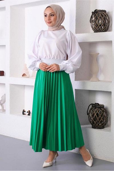 TRENDTESETTÜR ΓΥΝΑΙΚΕΙΑ ΠΡΑΣΙΝΗ (BENETTON) ΦΟΥΣΤΑ ΜΕΠΙΧΤΕΛΗ ΕΛΑΣΤΙΚΗ                                  Μ