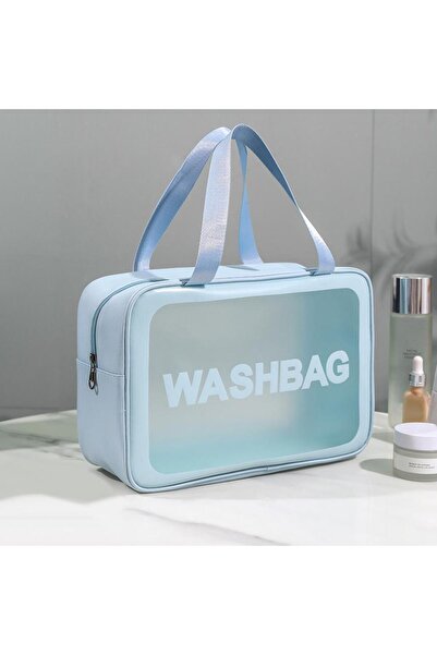 Boldy Чанта за лична хигиена - Прозрачна водоустойчива чантичка за гримове - Водоустойчива козметична чантичка за пътуване (L)