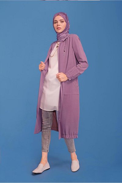 TRENDTESETTÜR Γυναικείο Κρεμ Ποδηλατικό Λαιμόκοψη Απλό Τουνίκ T 40849