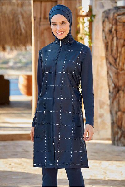 TRENDTESETTÜR Costum de baie hijab pentru femei bleumarin (K.DARK BLUE) T 0934