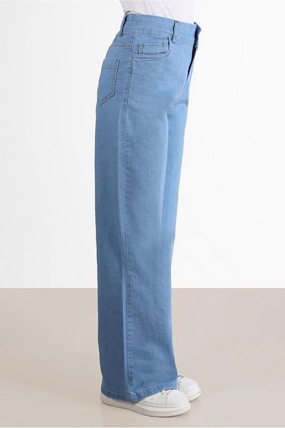 TRENDTESETTÜR Pantaloni de damă din denim cu croiala liberă albastră - A.BLUE T 0505