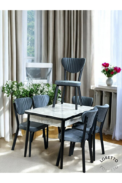 loretto 6 KİŞİLİK MUTFAK MASA TAKIMI