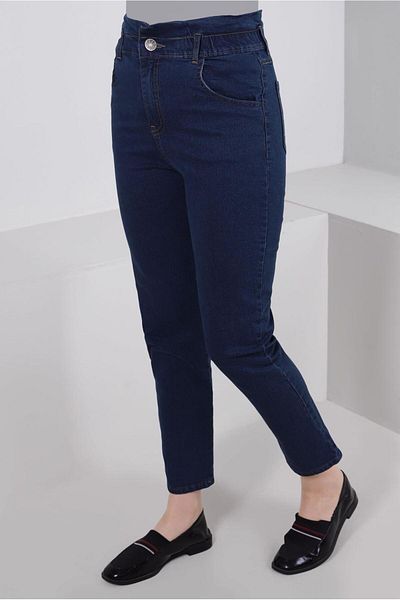 TRENDTESETTÜR Pantaloni de damă bleumarin - T cu buzunare și talie elastică 6105
