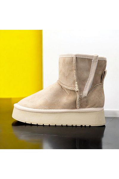 JOJO KIDS παιδικές γούνινες μπότες, χοντρή σόλα, κρυφό velcro, εύκαμπτο και ελαφρύ