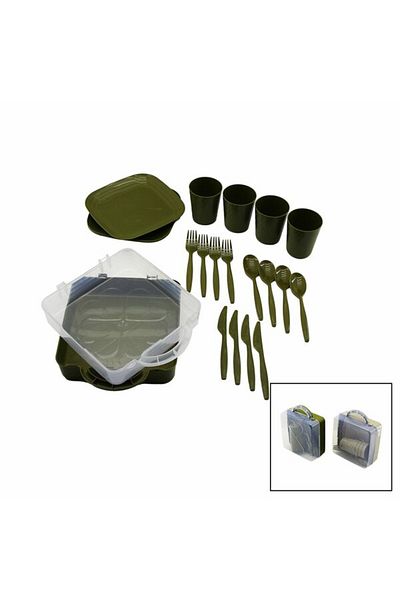 İsmiyle Al Picnic Set Plastic 20 Pieces .Plate-Cup-Fork-Spoon-Knife (4767) - Isl3479-6695