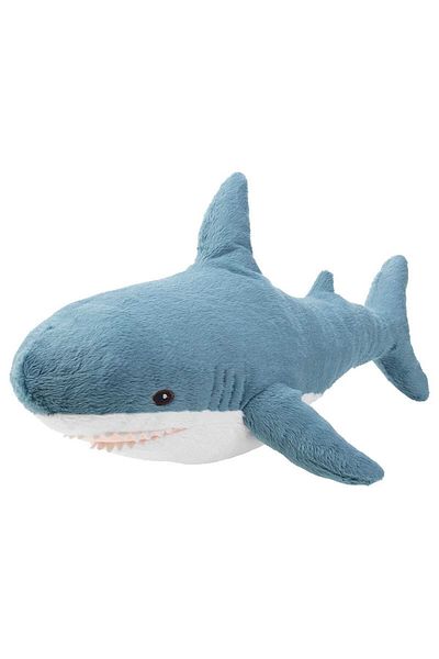 IKEA Plush Toy Shark Blue White 55 cm