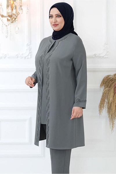 TRENDTESETTÜR ΓΥΝΑΙΚΕΙΑ ΓΚΡΙ ΠΕΤΡΑ ΚΕΝΤΗΤΗ ΜΕΣΗ ΚΟΥΤΣΙΜΕΝΟ ΠΑΝΤΕΛΟΝΙ Τ 3521