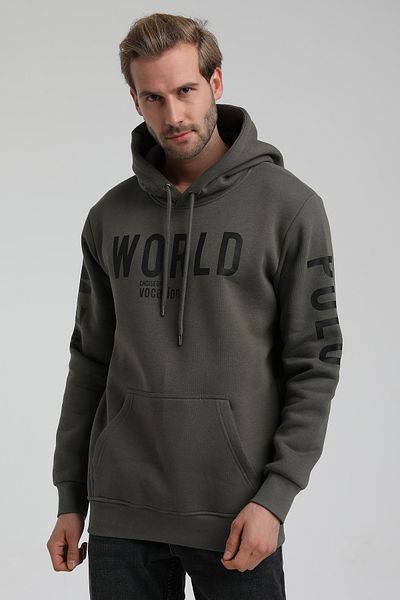 NEW WORLD POLO Hooded Khaki Slim Fit Hoodie 22Fwm64035