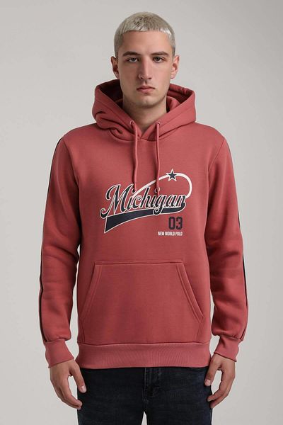 NEW WORLD POLO Hooded Chestnut Slim Fit Full-Zip Sweatshirt 24Fwm64079