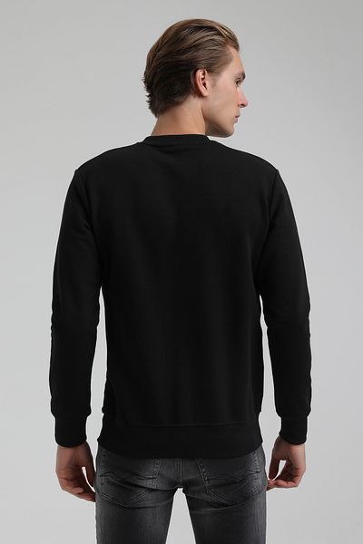 NEW WORLD POLO Crew Neck Black Slim Fit Sweatshirt 22fwm60134