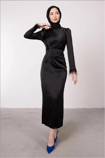 TRENDTESETTÜR ΓΥΝΑΙΚΕΙΑ ΜΑΥΡΑ ΜΑΝΤΟΥΚΙΑ ΦΟΡΕΜΑ ΒΡΑΔΙΝΟ ΦΟΡΕΜΑ T 1295