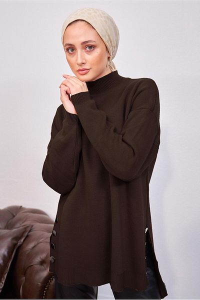 TRENDTESETTÜR Tunica tricot maro pentru femei T 4808