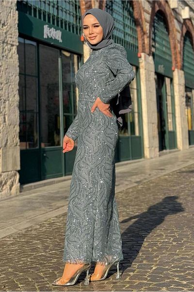 TRENDTESETTÜR ROCHIE DE SEARĂ SILVER GRI FEMEI T 0411
