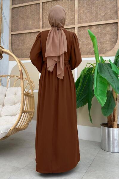 TRENDTESETTÜR ΓΥΝΑΙΚΕΙΟ ΦΟΡΕΜΑ ΚΑΦΕ ΒΑΜΒΑΚΙ ΜΕ ΛΕΠΤΟΜΕΡΗ ΣΧΕΔΙΑΣΤΙΚΗ ΣΤΟΙΧΕΙΑ T 3006