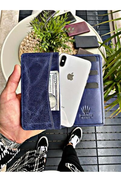 WATCHOFROYAL Mını Elegant Lacivert Telefon Cüzdanı
