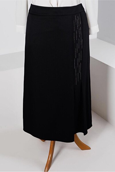 TRENDTESETTÜR Fusta neagră cu croială dreaptă pentru femei T 60327