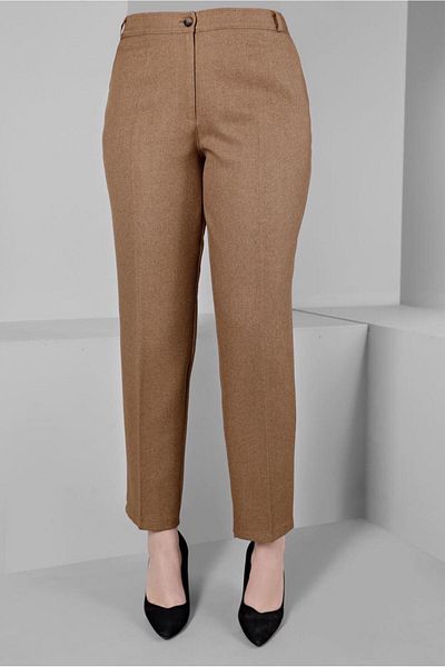 TRENDTESETTÜR Γυναικείο Καφέ (CAMEL) ίσιο κλασικό παντελόνι 70478