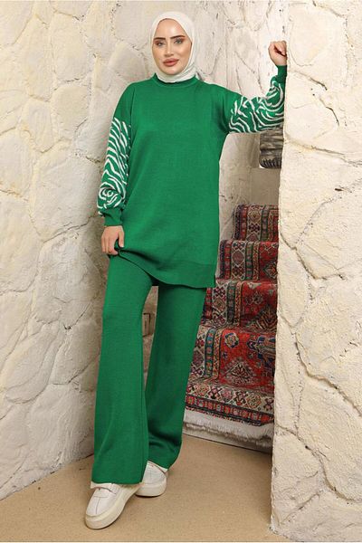 TRENDTESETTÜR ΓΥΝΑΙΚΕΙΟ ΣΕΤ ΠΑΝΤΕΛΟΝΙ ΜΕ ΠΡΑΣΙΝΟ (BENETTON) ΣΧΕΔΙΟ T 9508
