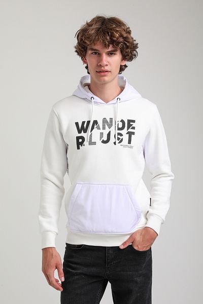NEW WORLD POLO Hooded Ecru Slim Fit Hoodie 23Fwm64059