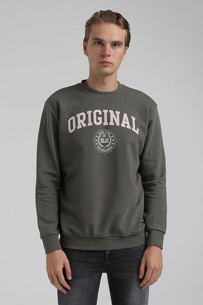 NEW WORLD POLO Crew Neck Khaki Slim Fit Sweatshirt 22fwm60132