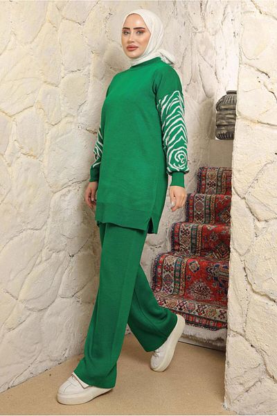 TRENDTESETTÜR ΓΥΝΑΙΚΕΙΟ ΣΕΤ ΠΑΝΤΕΛΟΝΙ ΜΕ ΠΡΑΣΙΝΟ (BENETTON) ΣΧΕΔΙΟ T 9508