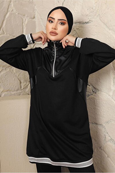 TRENDTESETTÜR ΓΥΝΑΙΚΕΙΟ ΣΕΤ ΜΑΥΡΟ ΠΟΥΚΑΜΙΣΟ ΜΕ ΦΕΡΜΟΥΑΡ ΚΑΙ ΠΑΝΤΕΛΟΝΙ Τ 4043