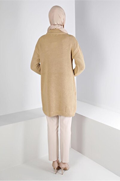 TRENDTESETTÜR WOMEN'S COFFEE (CAMEL) KNITWEAR TUNIC T 43121