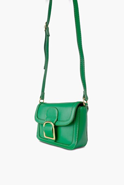 WATCHOFROYAL Women's Bag Green Gold Buckle Crossbody Bag laide