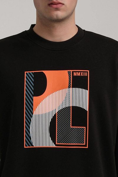 NEW WORLD POLO Crew Neck Black Slim Fit Sweatshirt 24Fwm60171