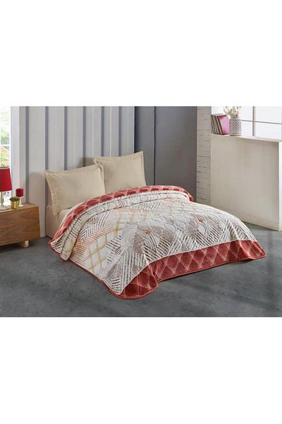 Kristal Olya Brown Double Blanket 220X240 cm