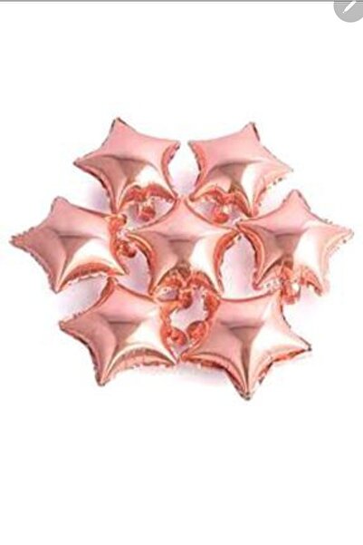 Baloncum Rose Gold Mini Shape Yıldız Folyo Balon 6 Adet