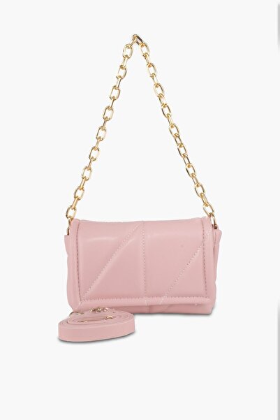 WATCHOFROYAL Quilted Women's Powder Pink Leather Crossbody Shoulder and Handbag Celia