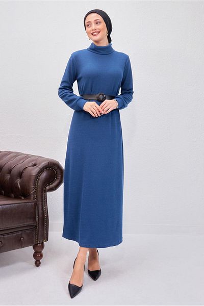 TRENDTESETTÜR ΓΥΝΑΙΚΕΙΟ ΦΟΡΕΜΑ ΜΠΛΕ ΜΠΛΕ ΜΕ ΖΩΝΗ T 0135
