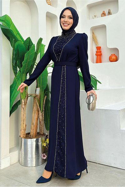 TRENDTESETTÜR ΓΥΝΑΙΚΕΙΟ ΦΟΡΕΜΑ ΜΠΛΕ ΠΕΤΡΑ ΜΕ ΛΕΠΤΟΜΕΡΗ ΖΩΝΗ T 0783