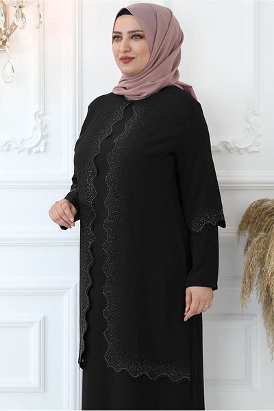 TRENDTESETTÜR ΓΥΝΑΙΚΕΙΟ ΜΑΥΡΟ ΦΟΡΕΜΑ ΒΡΑΔΙΝΟ ΦΟΡΕΜΑ ΠΕΤΡΑΣ ΜΕ ΛΑΖΕΡ T 6321