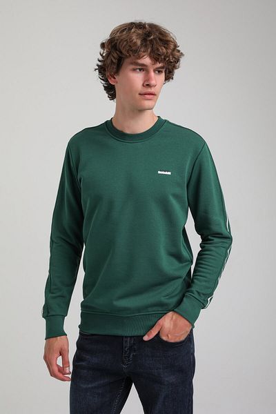NEW WORLD POLO Crew Neck Green Slim Fit Sweatshirt 23Fwm60145