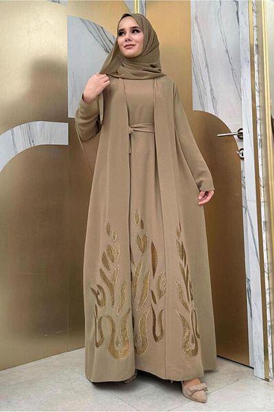 TRENDTESETTÜR Γυναικείο φόρεμα με ζώνη βιζόν T 5948
