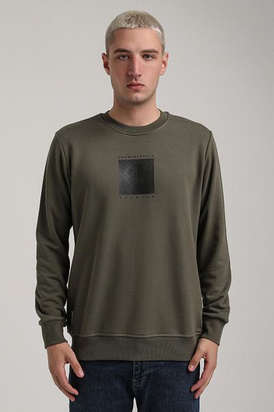 NEW WORLD POLO Crew Neck Khaki Slim Fit Sweatshirt 24Fwm60183