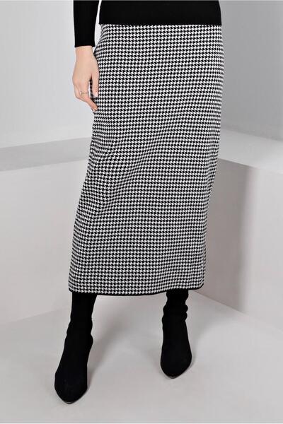 TRENDTESETTÜR Women's Black Knitwear Skirt T 60322