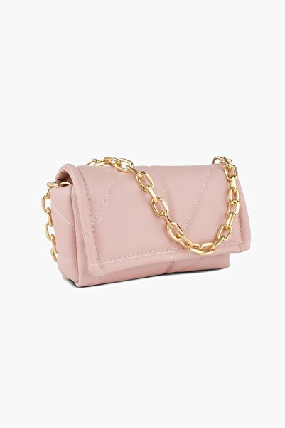 WATCHOFROYAL Quilted Women's Powder Pink Leather Crossbody Shoulder and Handbag Celia