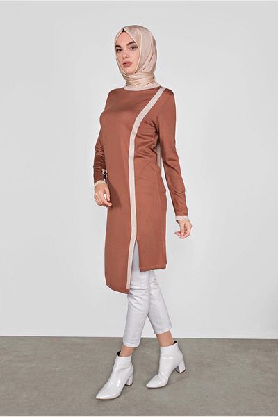 Alvina Pocket Detailed Knitting Tunic 41013